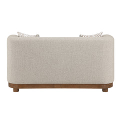 Crescent Taupe Loveseat - Ornate Home
