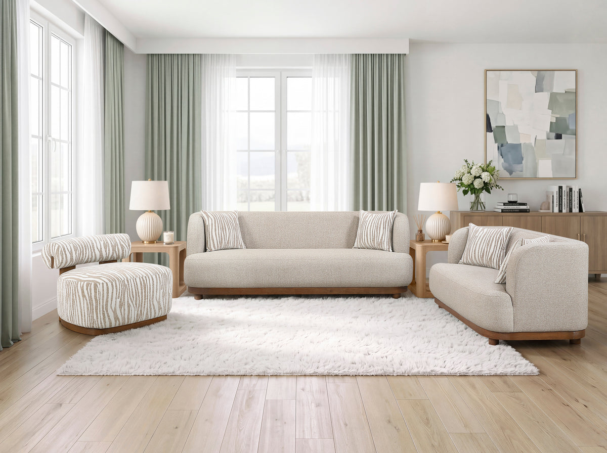 Crescent Taupe Sofa - Ornate Home