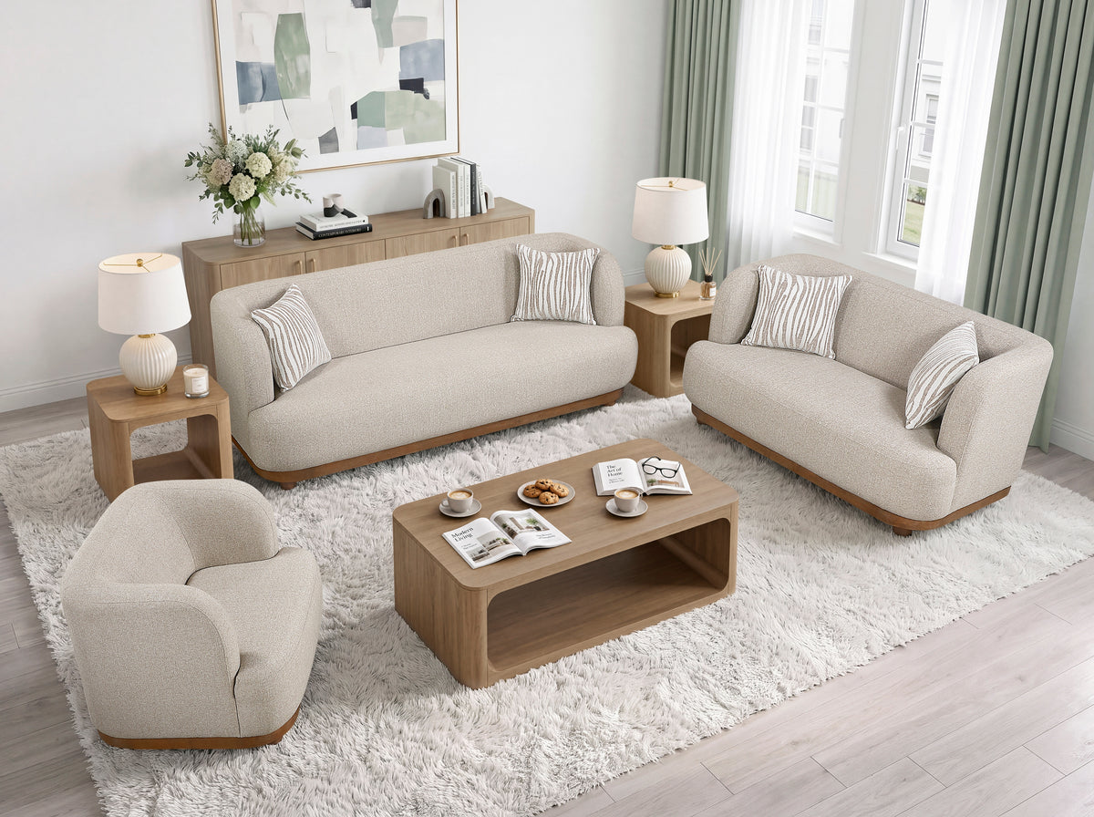 Crescent Taupe Sofa - Ornate Home
