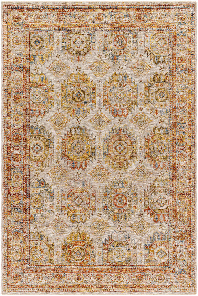 Crescentia Cream Textured Rug with Fringes - Ornate Home