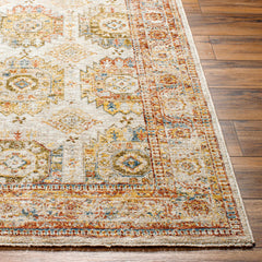 Crescentia Cream Textured Rug with Fringes - Ornate Home