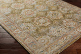 Crescentia Green Textured Rug with Fringes - Ornate Home
