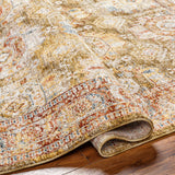 Crescentia Green Textured Rug with Fringes - Ornate Home