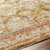 Crescentia Green Textured Rug with Fringes - Ornate Home