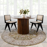 Crescentia Green Textured Rug with Fringes - Ornate Home