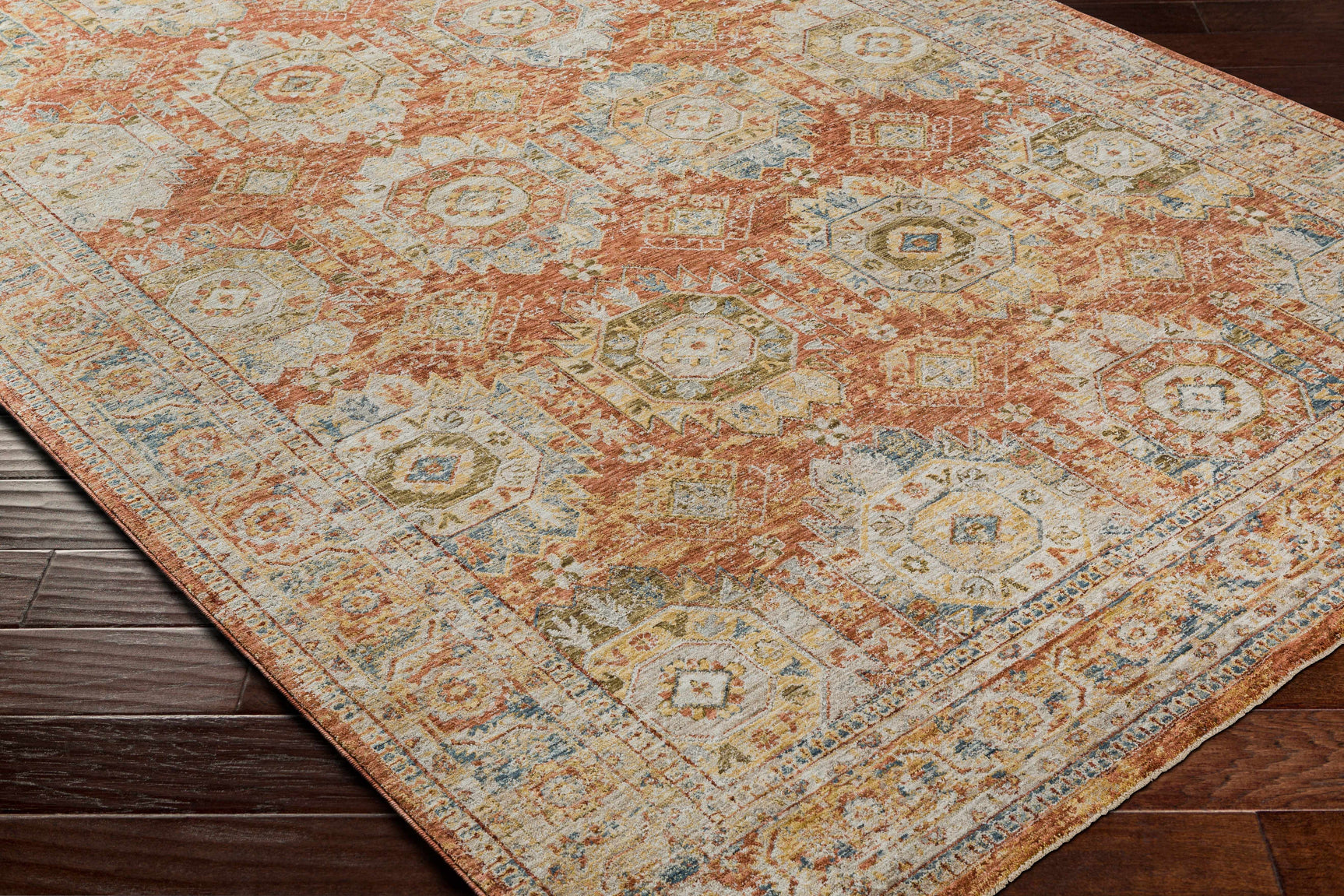 Crescentia Rust Area Rug - Clearance - Ornate Home