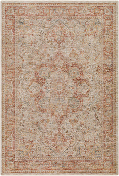 Cress Rust Rich Textured Traditional Rug - Ornate Home
