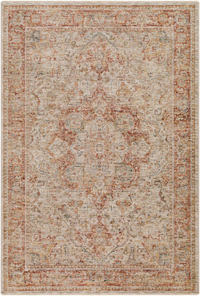 Cress Rust Rich Textured Traditional Rug - Ornate Home