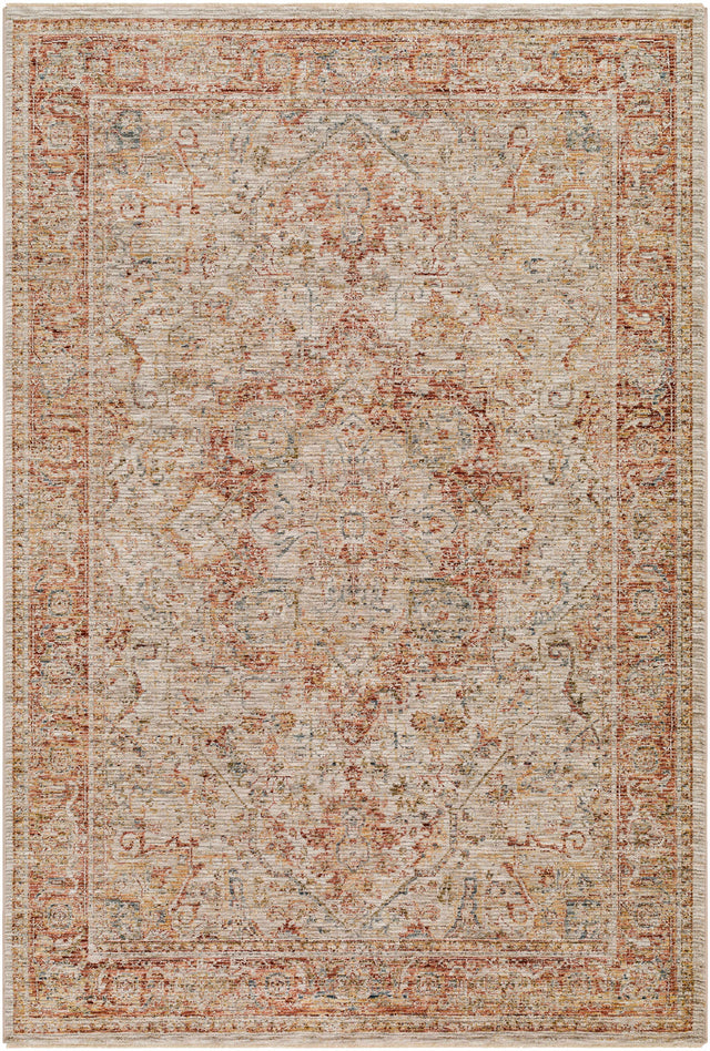 Cress Rust Rich Textured Traditional Rug - Ornate Home