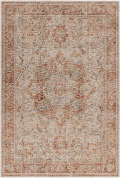 Cress Rust Rich Textured Traditional Rug - Ornate Home
