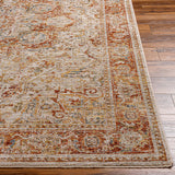 Cress Rust Rich Textured Traditional Rug - Ornate Home