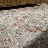 Cress Rust Rich Textured Traditional Rug - Ornate Home