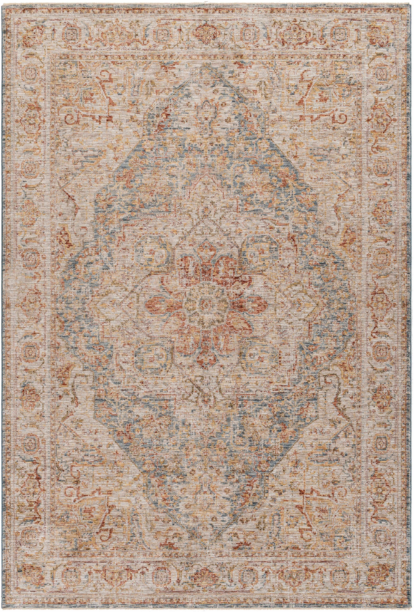 Cress Tan Rich Textured Traditional Rug - Ornate Home