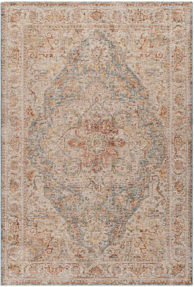 Cress Tan Rich Textured Traditional Rug - Ornate Home