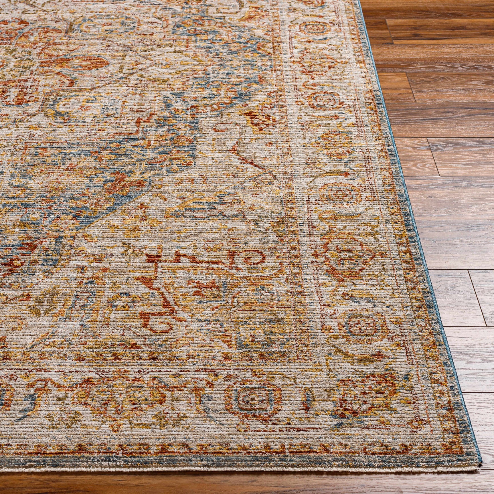 Cress Tan Rich Textured Traditional Rug - Ornate Home