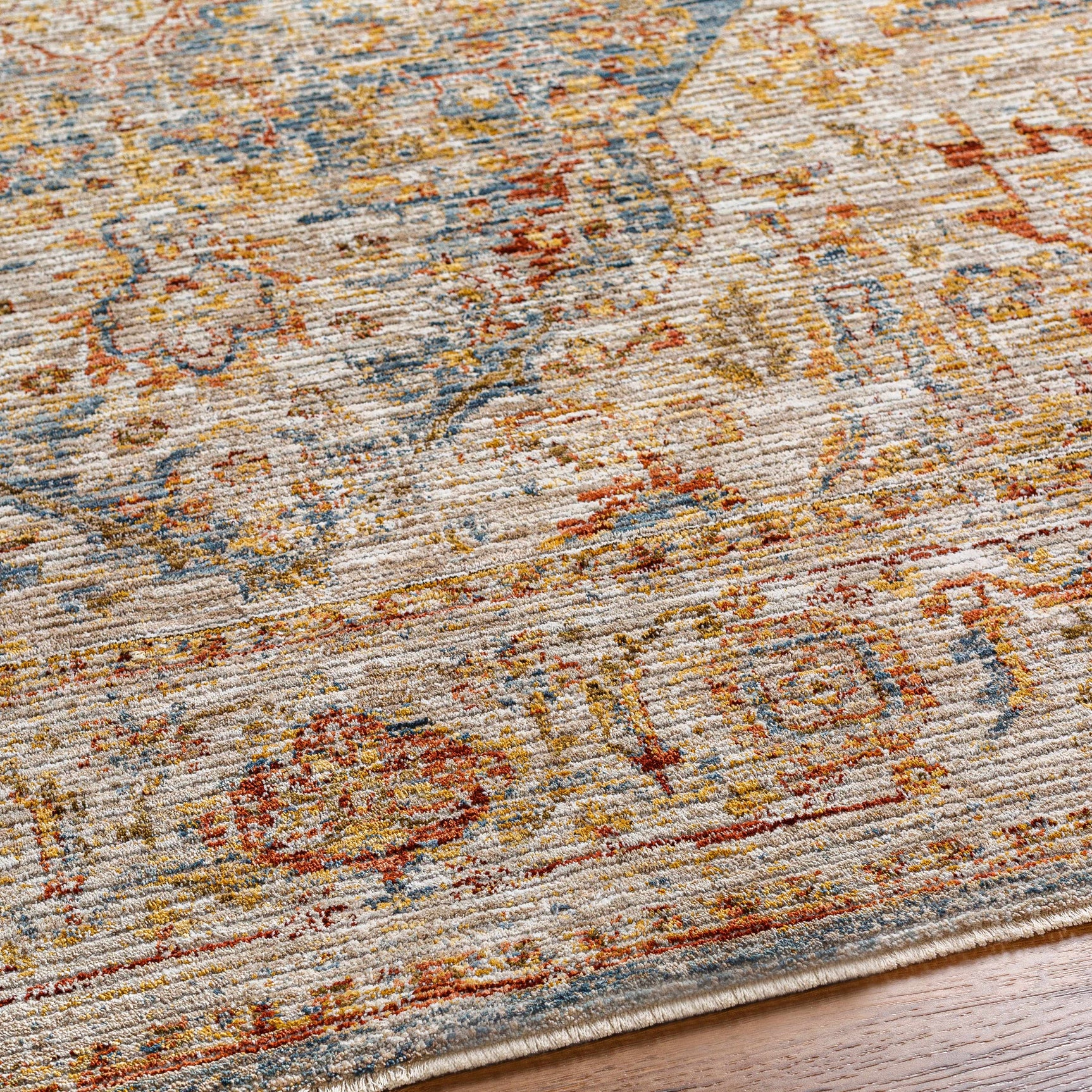 Cress Tan Rich Textured Traditional Rug - Ornate Home