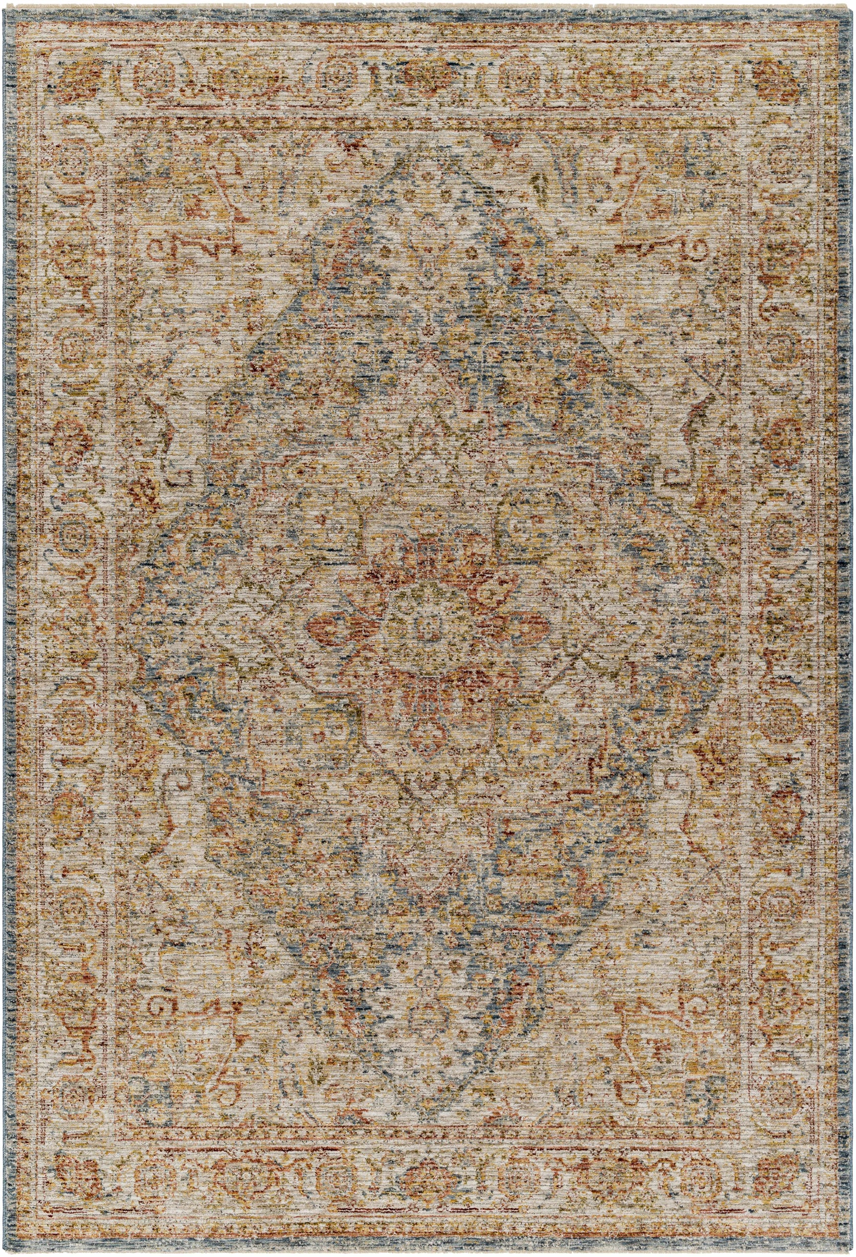 Cress Tan Rich Textured Traditional Rug - Ornate Home