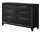 Cressida Black Upholstered LED Panel Bedroom Set - Ornate Home