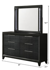 Cressida Black Upholstered LED Panel Bedroom Set - Ornate Home