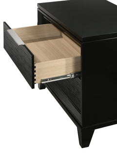 Cressida Black Upholstered LED Panel Bedroom Set - Ornate Home