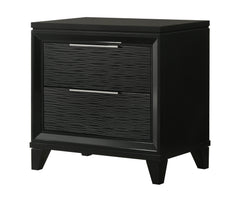 Cressida Black Upholstered LED Panel Bedroom Set - Ornate Home