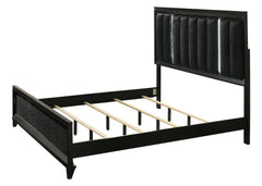 Cressida Black Upholstered LED Panel Bedroom Set - Ornate Home