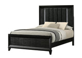 Cressida Black Upholstered LED Panel Bedroom Set - Ornate Home