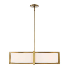 Cresson Brass/White 4 Light Drum Pendant - Ornate Home