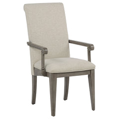 Cresswell Tan Upholstered Dining Arm Chair (Set Of 2) - Ornate Home