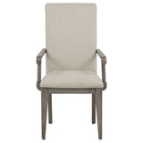 Cresswell Tan Upholstered Dining Arm Chair (Set Of 2) - Ornate Home