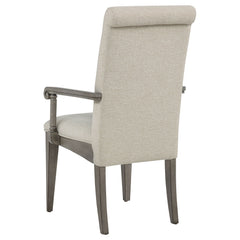 Cresswell Tan Upholstered Dining Arm Chair (Set Of 2) - Ornate Home