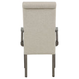 Cresswell Tan Upholstered Dining Arm Chair (Set Of 2) - Ornate Home