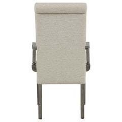 Cresswell Tan Upholstered Dining Arm Chair (Set Of 2) - Ornate Home
