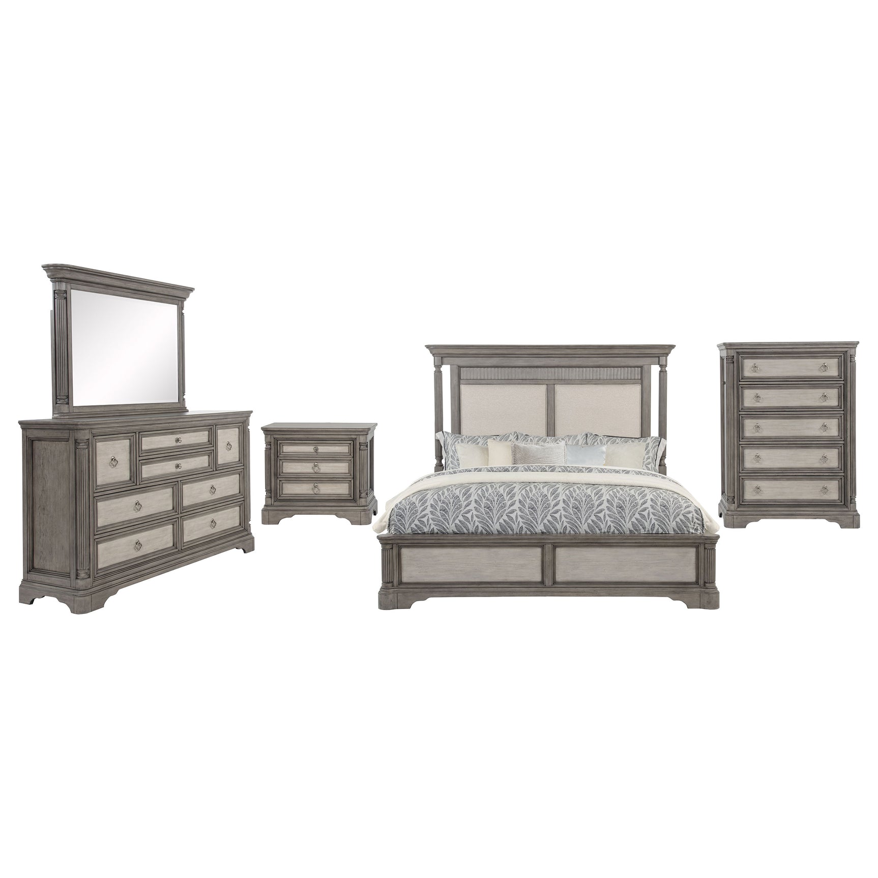 Cresswell Taupe 5-Piece California King Bedroom Set - Ornate Home