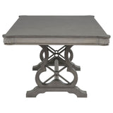 Cresswell Weathered Taupe 104-inch Double Pedestal Extension Dining Table - Ornate Home