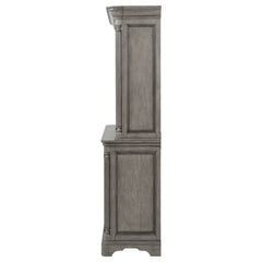 Cresswell Weathered Taupe 2-door 3-drawer Buffet And Hutch - Ornate Home