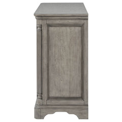 Cresswell Weathered Taupe 2-door 3-drawer Wine Storage Buffet - Ornate Home