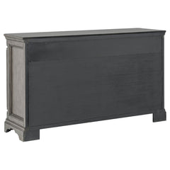 Cresswell Weathered Taupe 2-door 3-drawer Wine Storage Buffet - Ornate Home