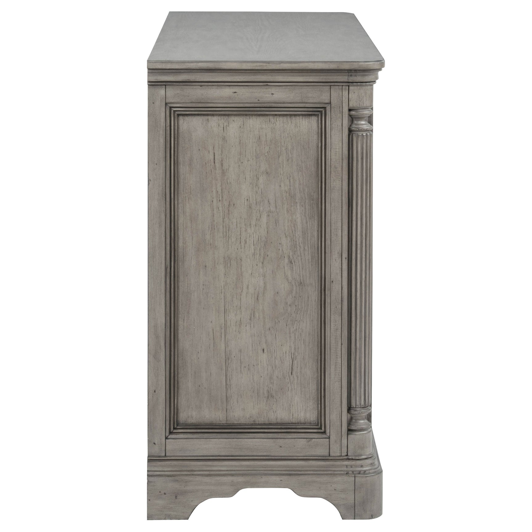 Cresswell Weathered Taupe 2-door 3-drawer Wine Storage Buffet - Ornate Home