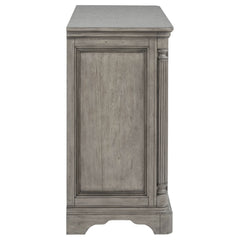 Cresswell Weathered Taupe 2-door 3-drawer Wine Storage Buffet - Ornate Home