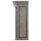 Cresswell Weathered Taupe 2-tier Touch Light Hutch Display Cabinet - Ornate Home
