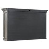 Cresswell Weathered Taupe 2-tier Touch Light Hutch Display Cabinet - Ornate Home