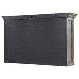 Cresswell Weathered Taupe 2-tier Touch Light Hutch Display Cabinet - Ornate Home