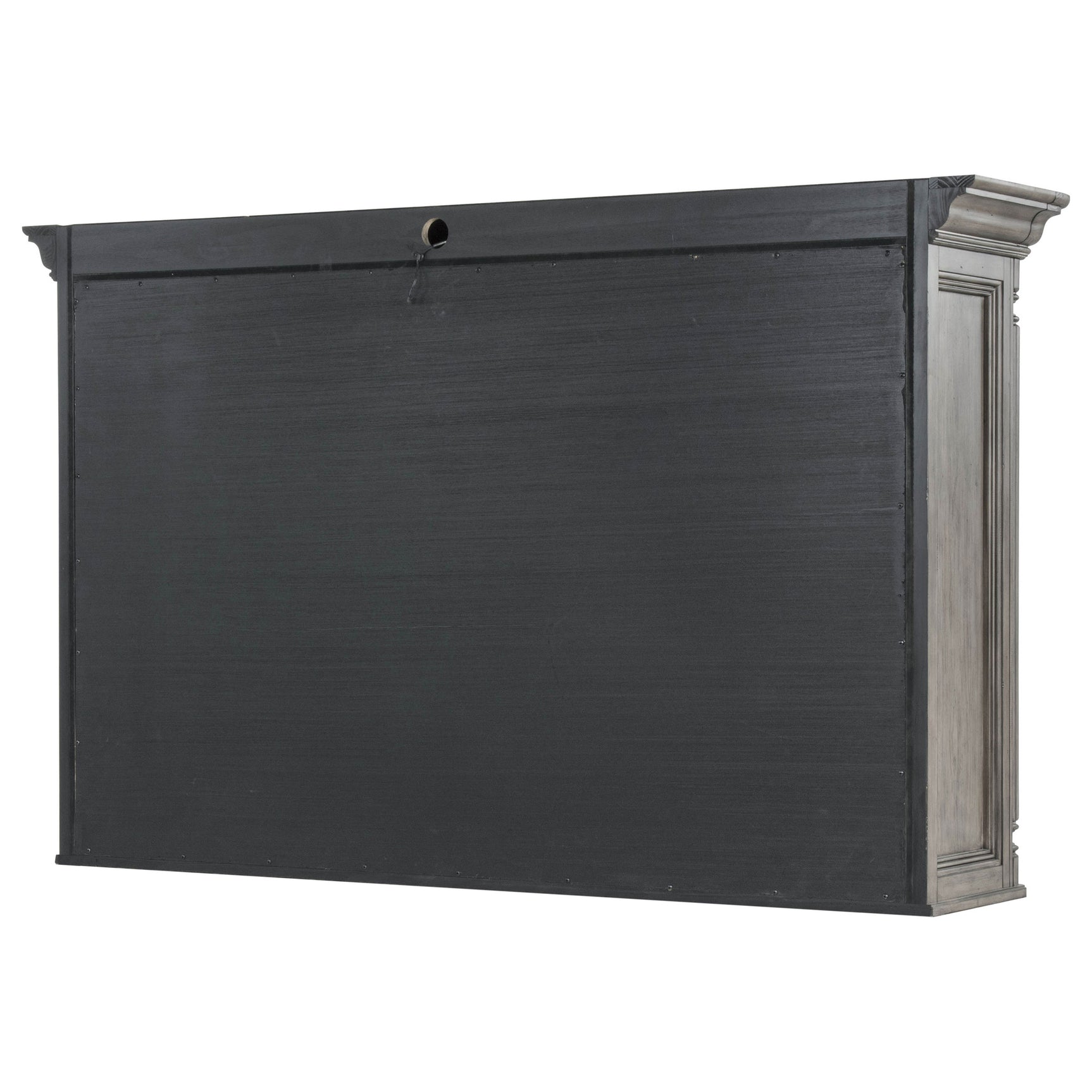 Cresswell Weathered Taupe 2-tier Touch Light Hutch Display Cabinet - Ornate Home