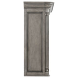 Cresswell Weathered Taupe 2-tier Touch Light Hutch Display Cabinet - Ornate Home