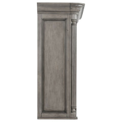 Cresswell Weathered Taupe 2-tier Touch Light Hutch Display Cabinet - Ornate Home