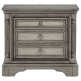 Cresswell Weathered Taupe 3-drawer Nightstand Bedside Table - Ornate Home