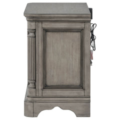 Cresswell Weathered Taupe 3-drawer Nightstand Bedside Table - Ornate Home