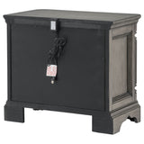 Cresswell Weathered Taupe 3-drawer Nightstand Bedside Table - Ornate Home