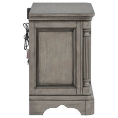 Cresswell Weathered Taupe 3-drawer Nightstand Bedside Table - Ornate Home